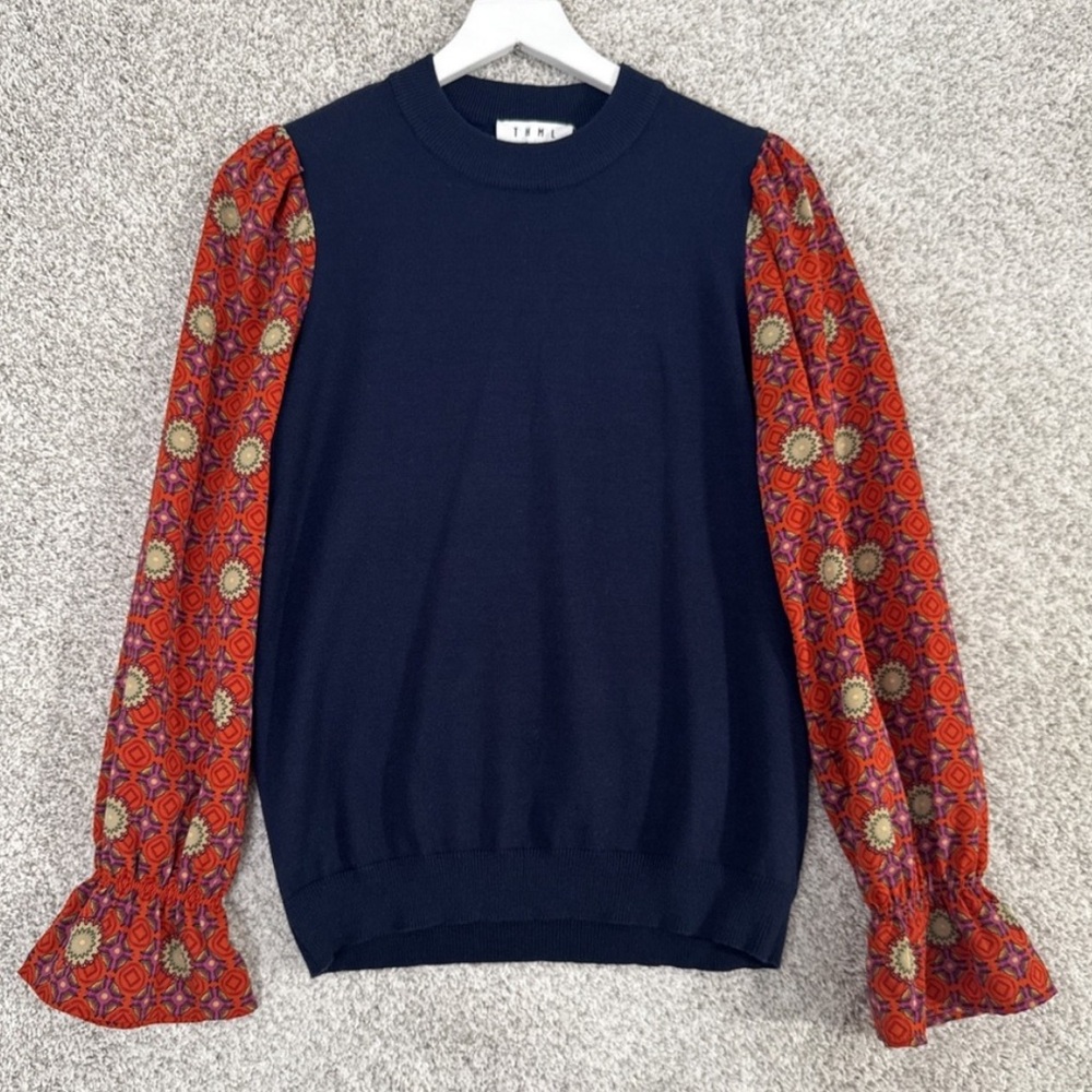 THML: Just Watch Navy Abstract Sweater